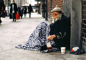 2000 -  Homeless man in New York City.